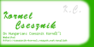 kornel csesznik business card